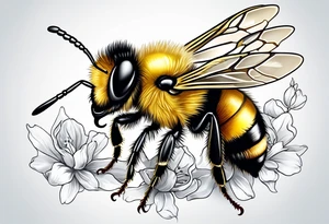 Small bee, not real tattoo idea