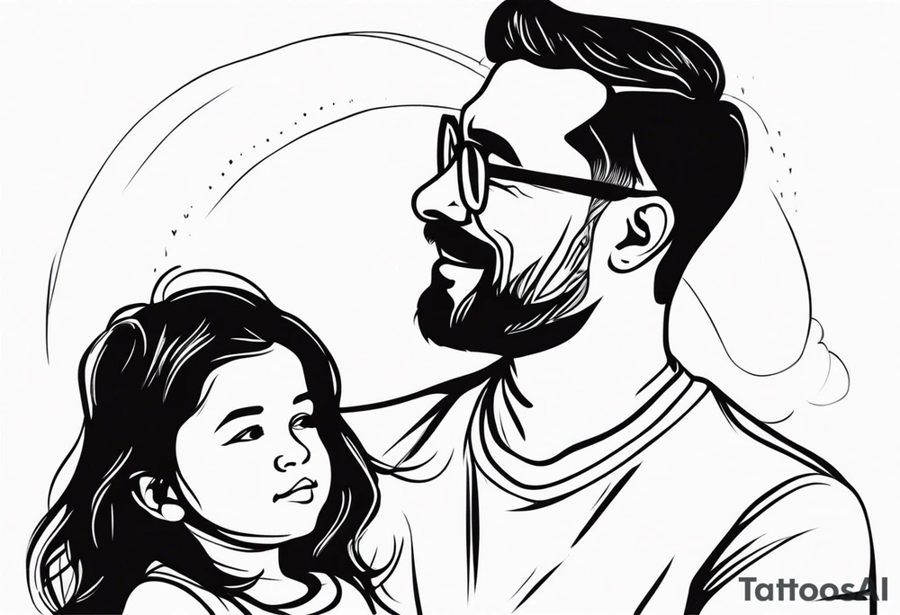 Father and daughter tattoo tattoo idea