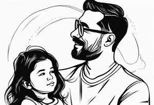 Father and daughter tattoo tattoo idea