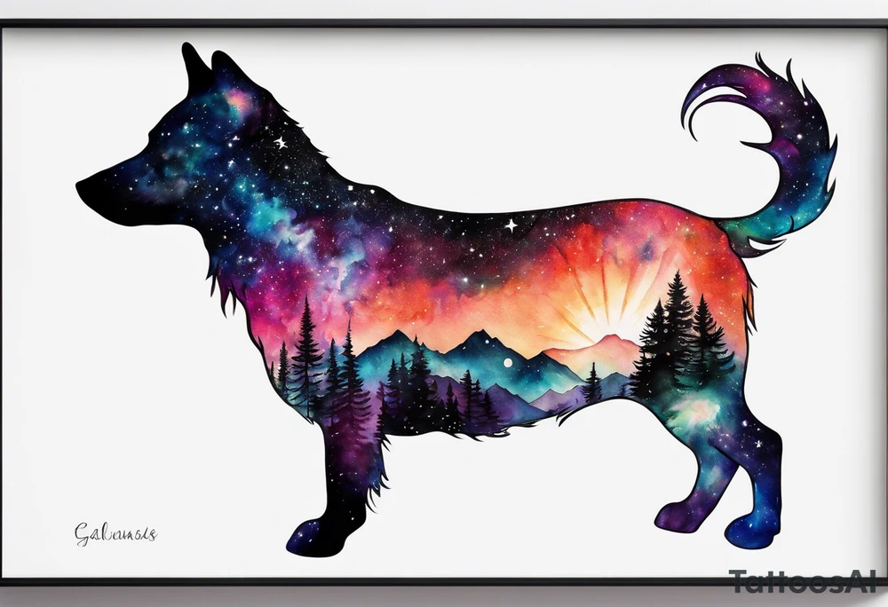 Glass animals in Amsterdam featuring colours of the universe and galaxies tattoo idea