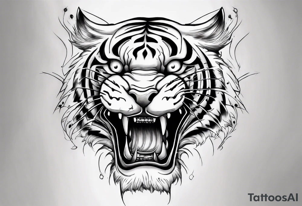 Electricity Tiger forearm tattoo tattoo idea