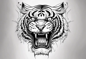 Electricity Tiger forearm tattoo tattoo idea