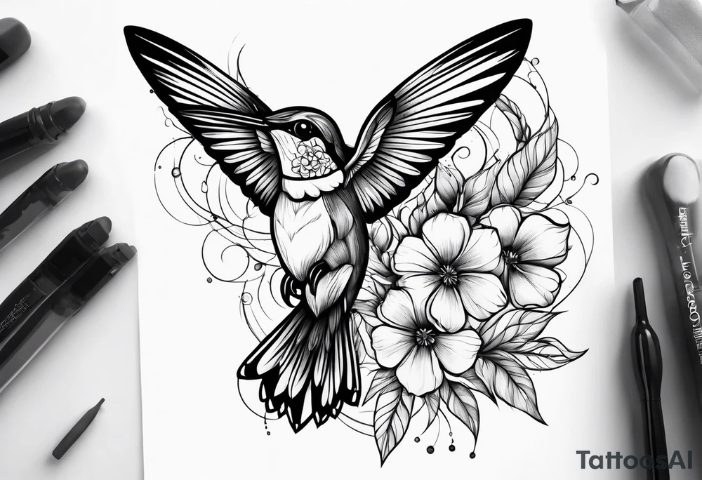 flowers butterflies hummingbird shoulder tattoo tattoo idea
