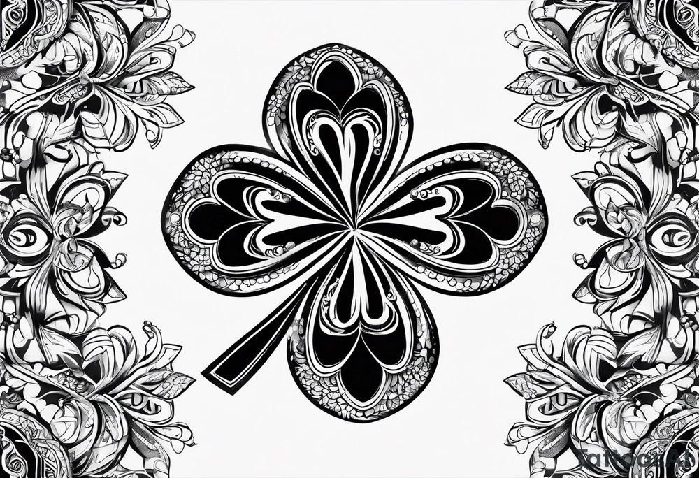 4 leaf clover tattoo idea