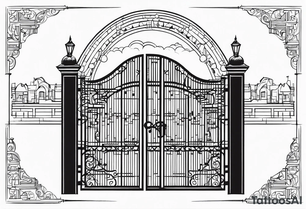 gate vector tattoo idea