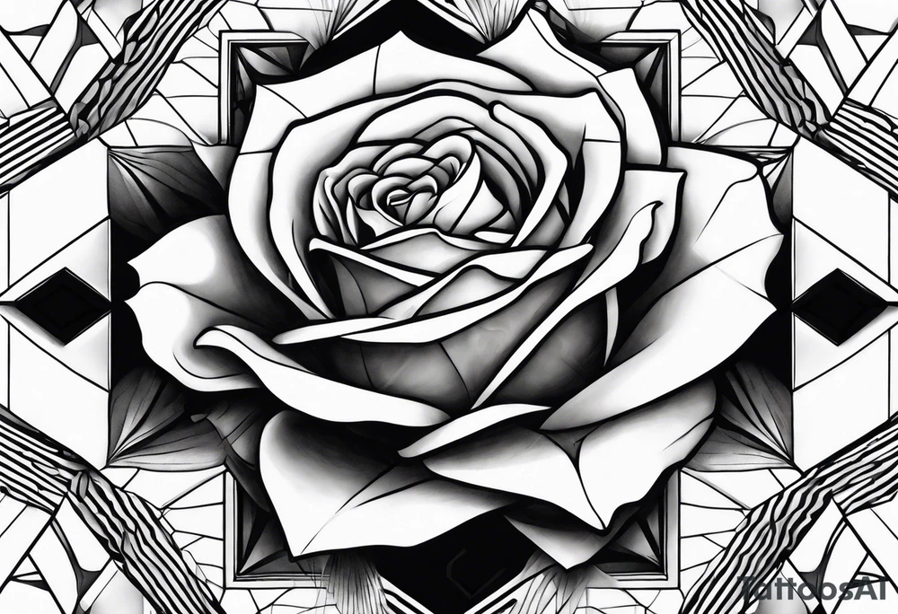 Mc Escher rose tattoo idea