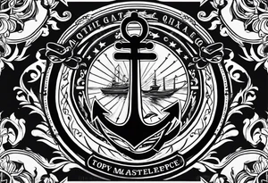 Anchor with ribbon around it with the name Blakely and Jaxton tattoo idea