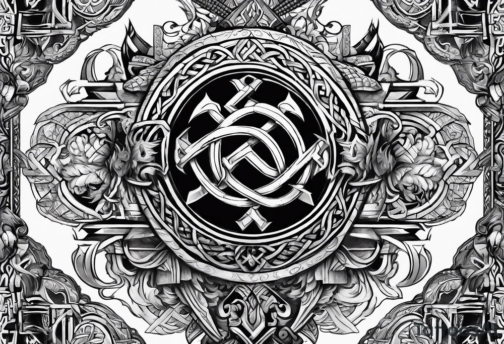 Viking symbols tattoo idea