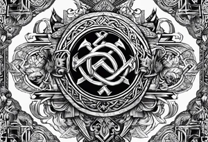 Viking symbols tattoo idea