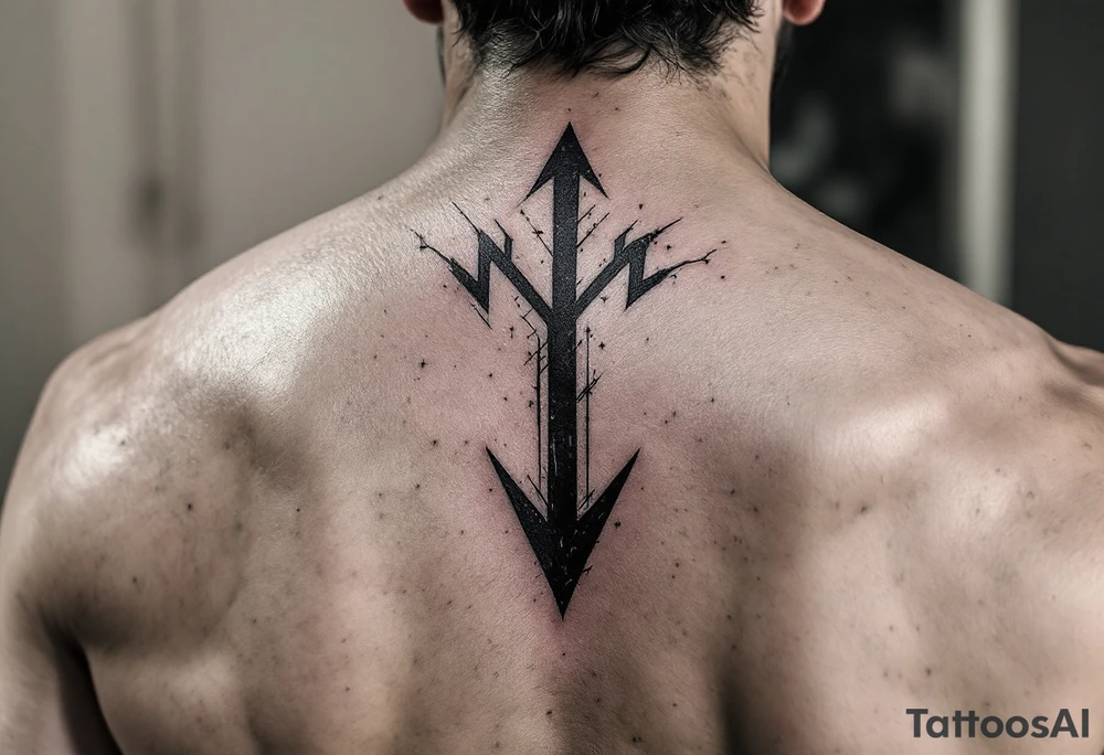 create an arrow that show down tattoo idea