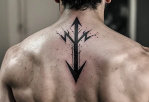 create an arrow that show down tattoo idea