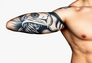 Fish mouth around tattoo idea