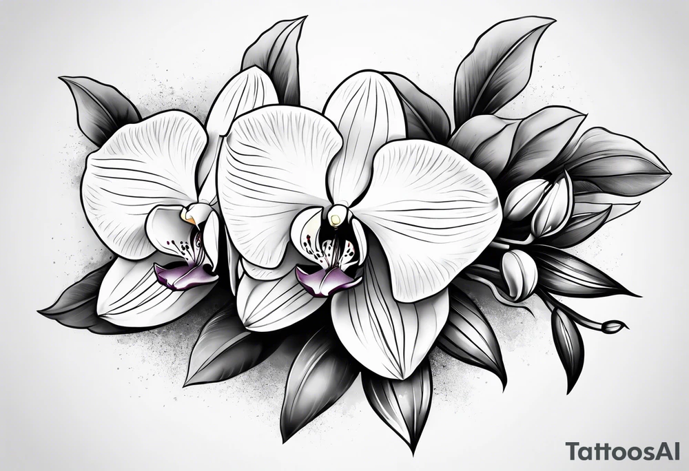 Orchid flower tattoo idea