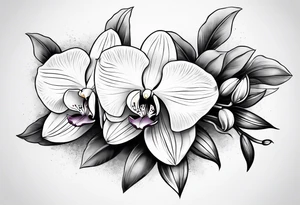Orchid flower tattoo idea