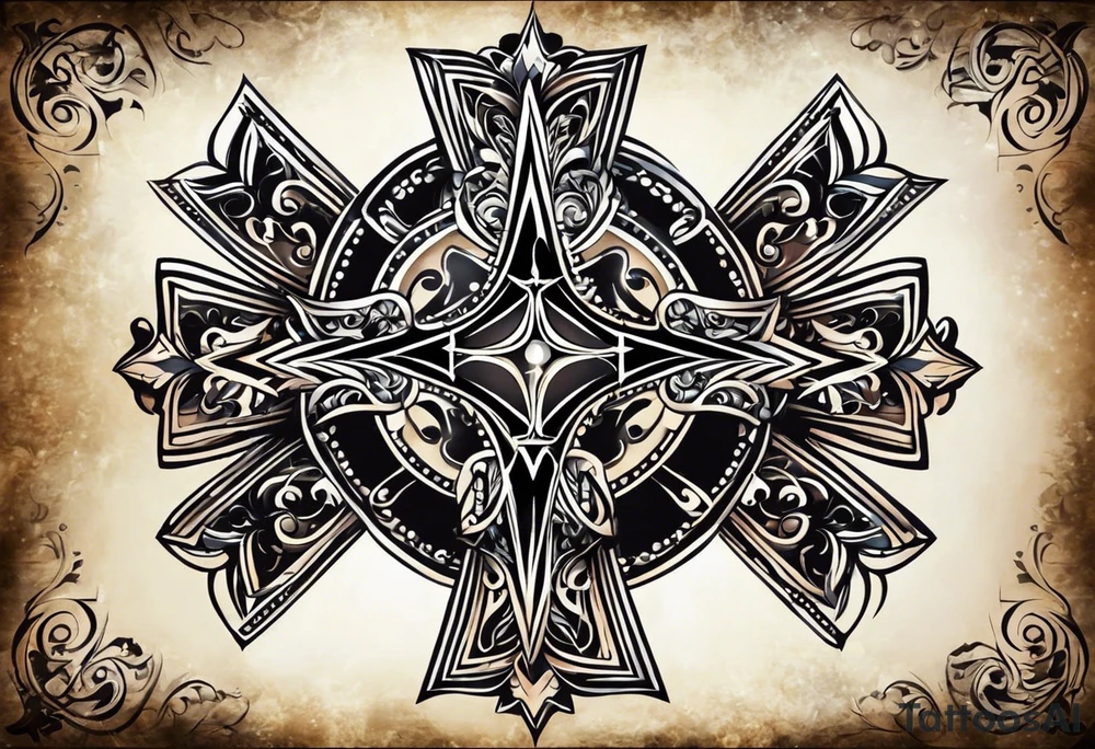 That sounds like a meaningful tattoo design! Here’s a description of how you can visualize it:

1. **Cross Design**: Start with a bold, detailed cross at the center of your design. You can choose between a traditional or a more artistic interpretation based on your style preference.

2. **Crown of Thorns**: Surround the cross with a crown of thorns that gently wraps around it. The thorns could have a natural look, intertwining with the cross to symbolize sacrifice and faith.

3. **Bible Verse**: Below the cross, you can have the text of 1 Corinthians 16:14: "Let all that you do be done in love." You might want to choose a flowing script font that fades gently downward from the midsection of the cross, emphasizing the themes of love and faith.

4. **Placement**: Ensure that the design fits well on your right shoulder and wraps towards the arm, making it a visually striking piece that flows with the natural curves of your body.

Make sure to consult with a professional tattoo artist who can help bring your vision to life, ensuring that it’s not only beautiful but also meaningful to you! tattoo idea