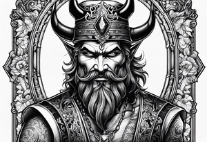 Devil with whiskey botttle tattoo idea