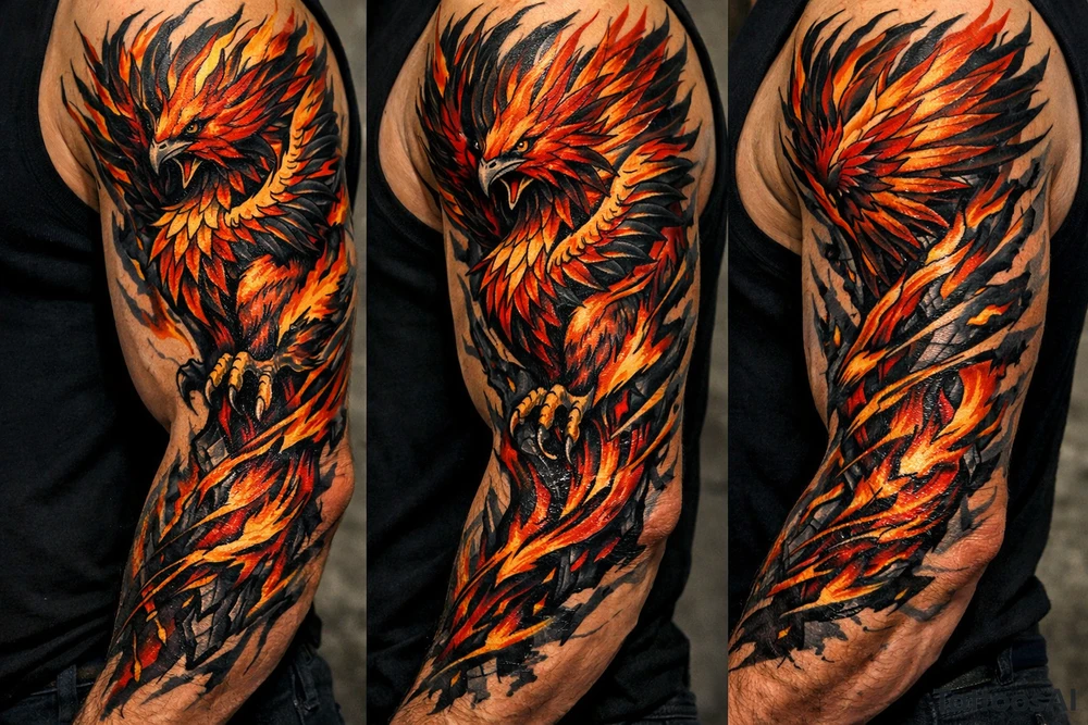 A phoenix tattoo idea