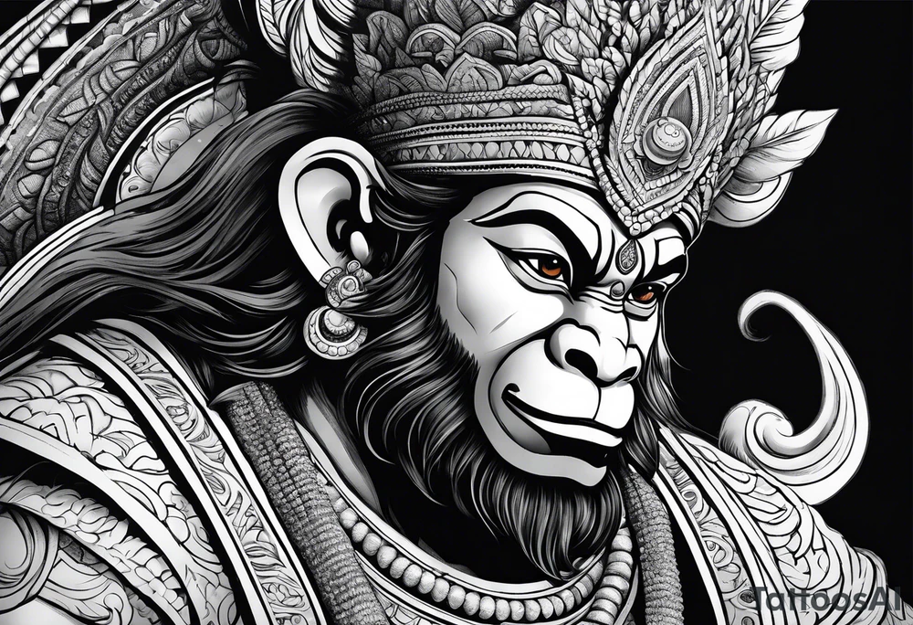 Hanuman lifting the mountain tattoo idea