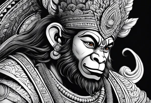 Hanuman lifting the mountain tattoo idea