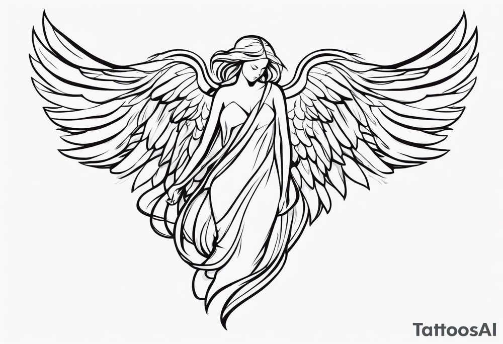 Powerful angel tattoo idea