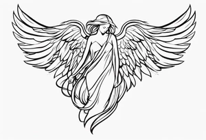 Powerful angel tattoo idea