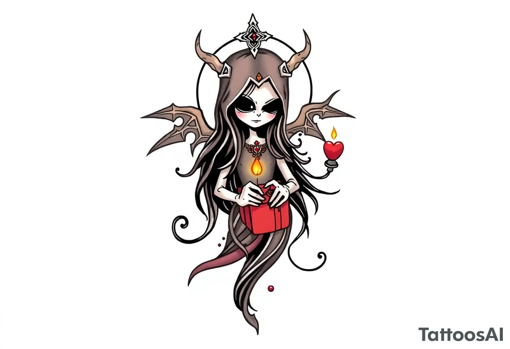 mystical  bringer of death giving life a gift tattoo idea
