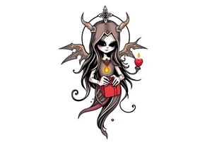 mystical  bringer of death giving life a gift tattoo idea