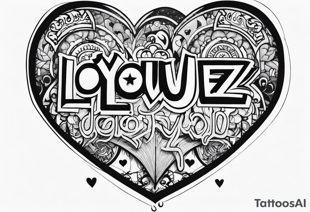Love yourz written on the interior of the bíceps ,for men, old school and gangsta tattoo idea