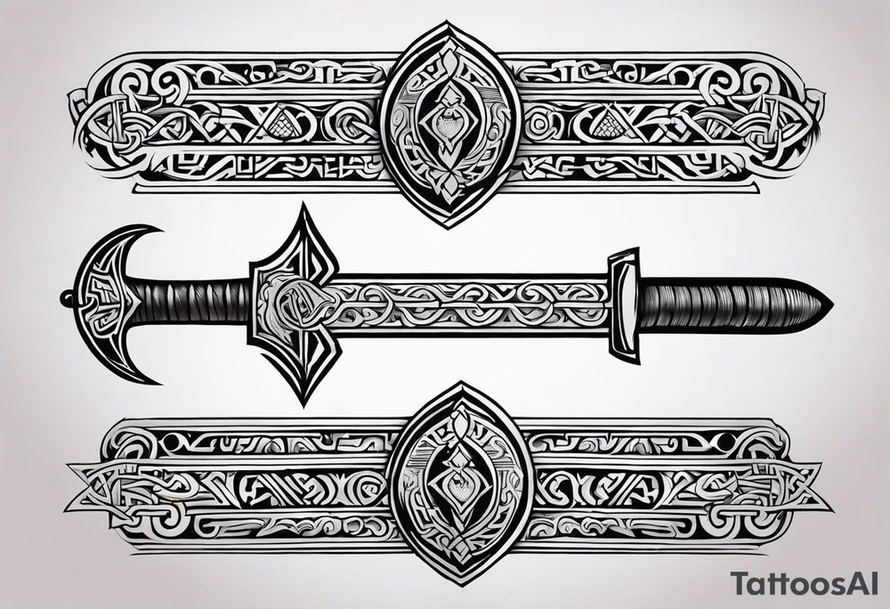 Viking sword Valhalla image tattoo idea