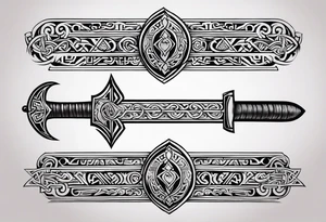 Viking sword Valhalla image tattoo idea