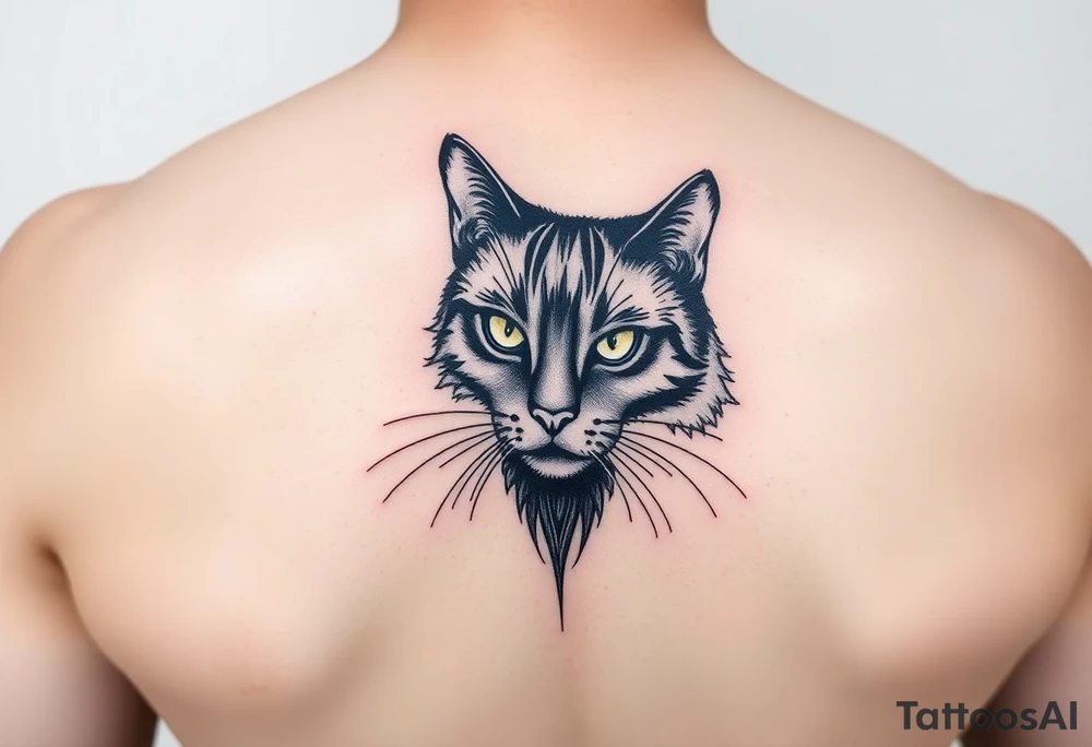 black cat tattoo idea