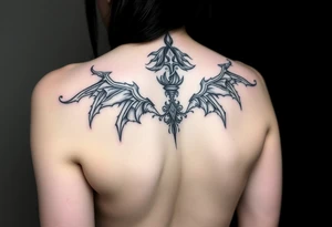 Sexy woman, Gothic but feminine  for thigh tattoo idea