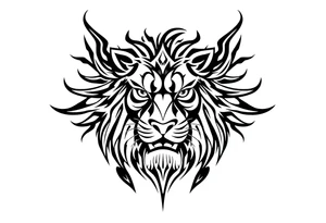 majestic lion tattoo idea