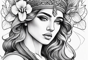 Greek goddess iris tattoo idea