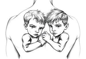 Little boys with day being strong tattoo idea
