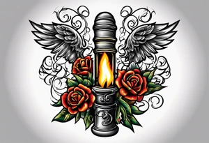 Old school torch tattoo idea