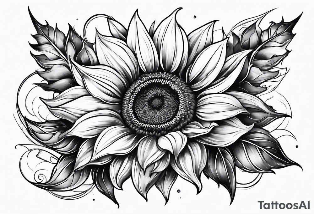 Sunflower tattoo idea