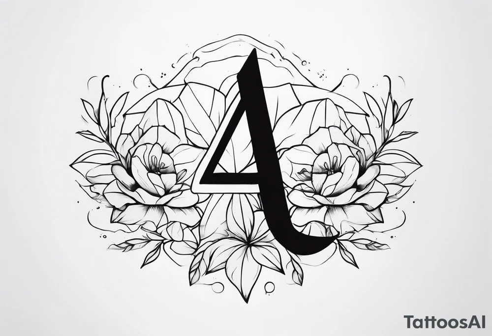 number 4 tattoo idea