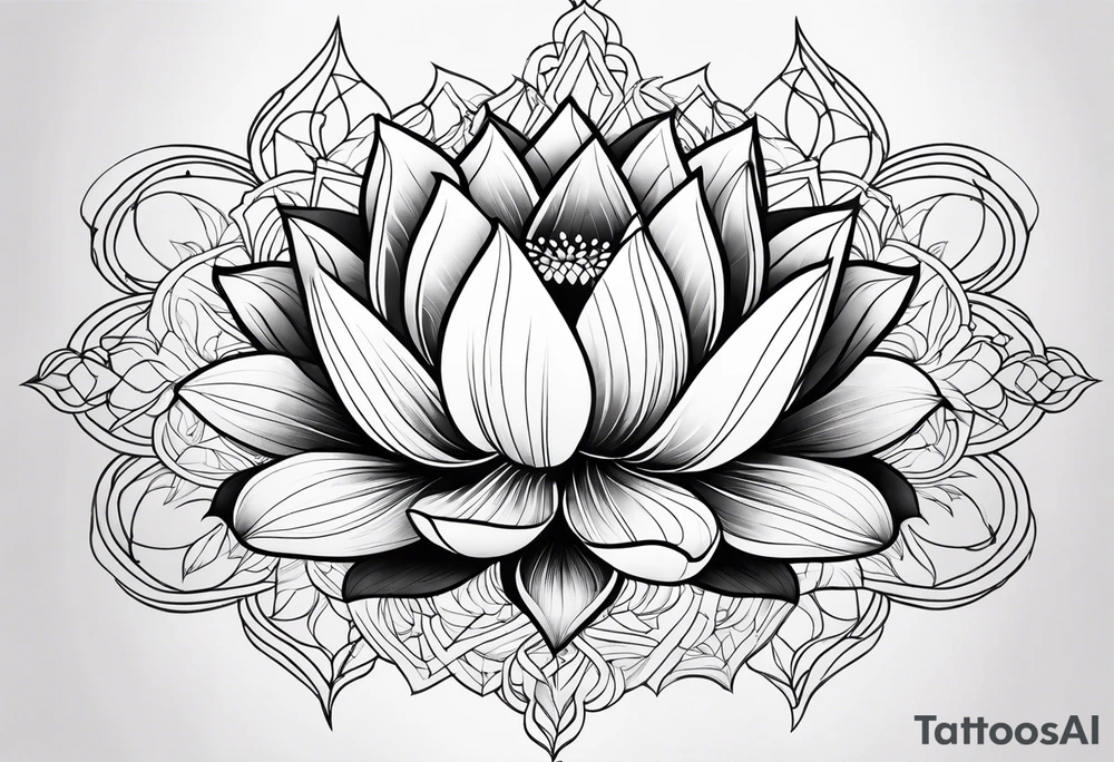 Fleur de lotus tattoo idea