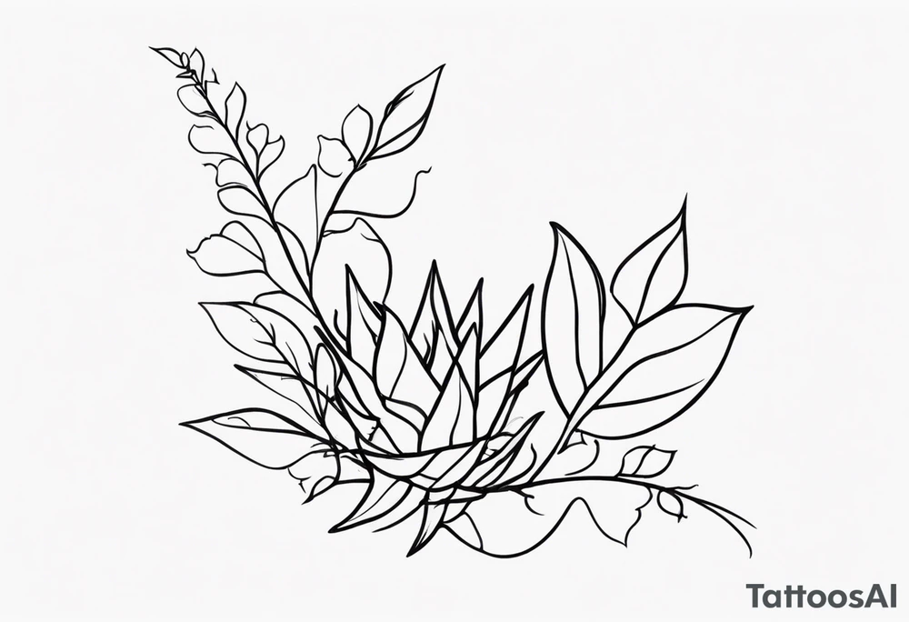 Spiky Vine tattoo idea