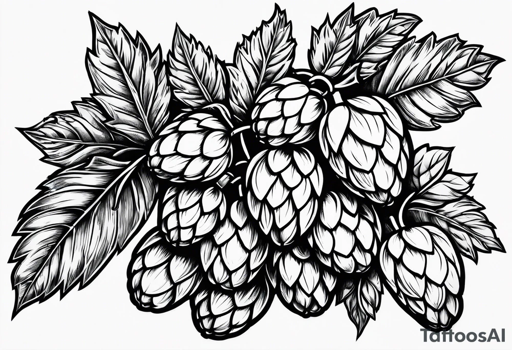 traditional hops tattoo idea