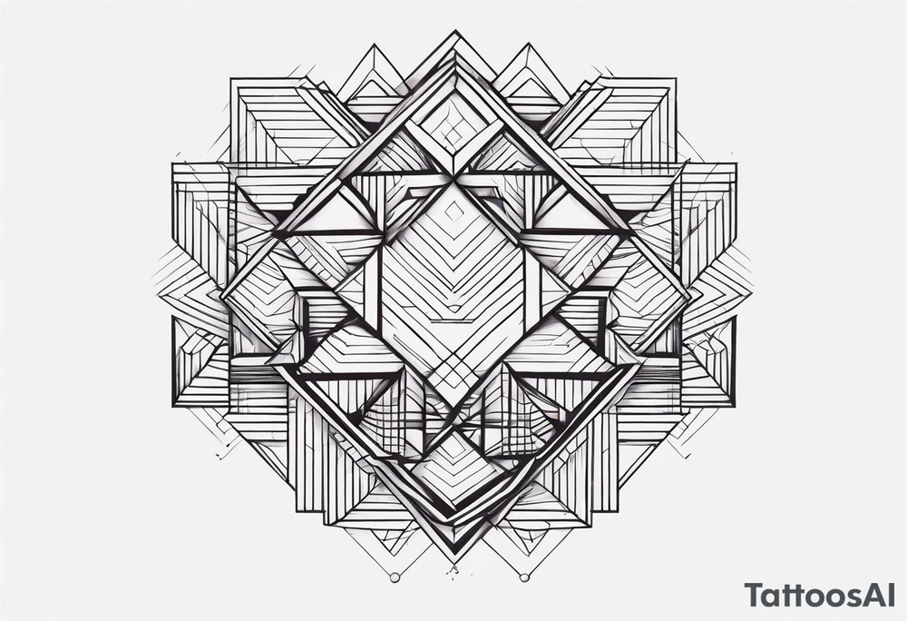 lines back and arm combination, simple tattoo idea