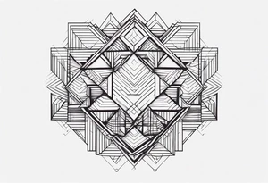 lines back and arm combination, simple tattoo idea