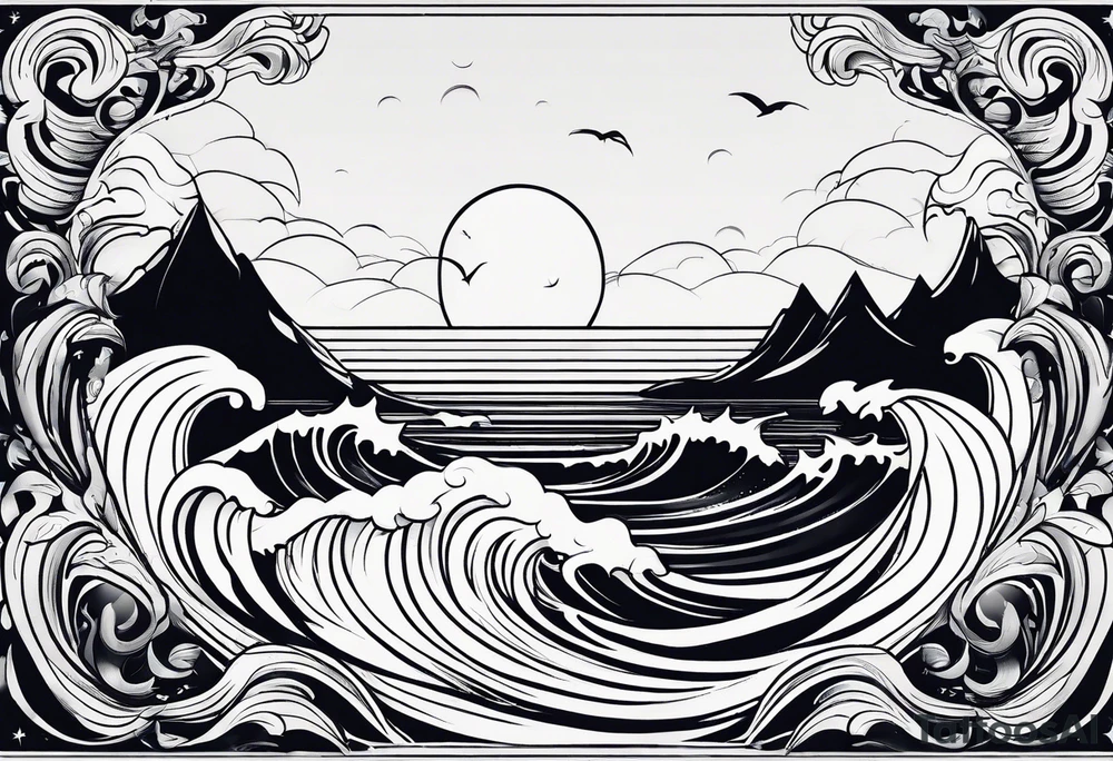 "come what may" written 
in waves tattoo idea