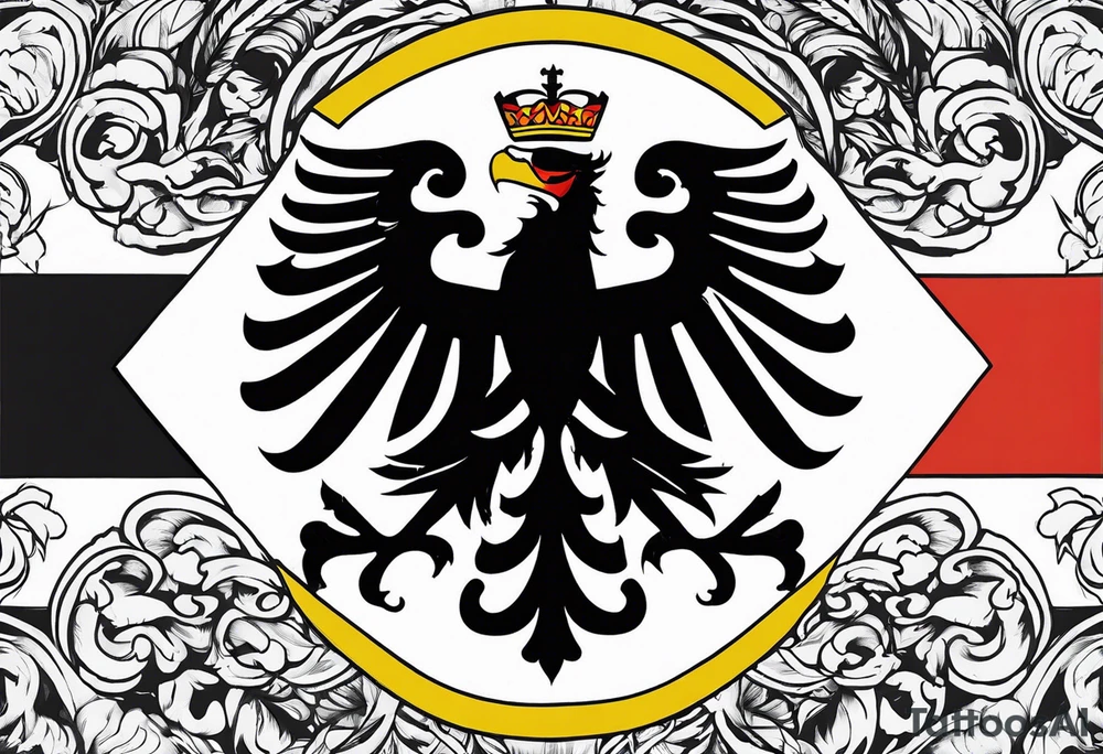 deutschlandfahne in farbe auf der brust vom reichsadler tattoo idea