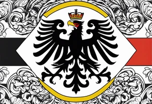 deutschlandfahne in farbe auf der brust vom reichsadler tattoo idea