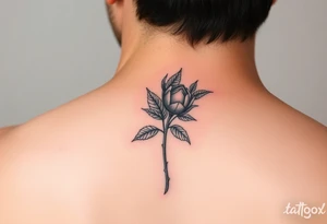 herbal tattoo on the ear (helix) tattoo idea