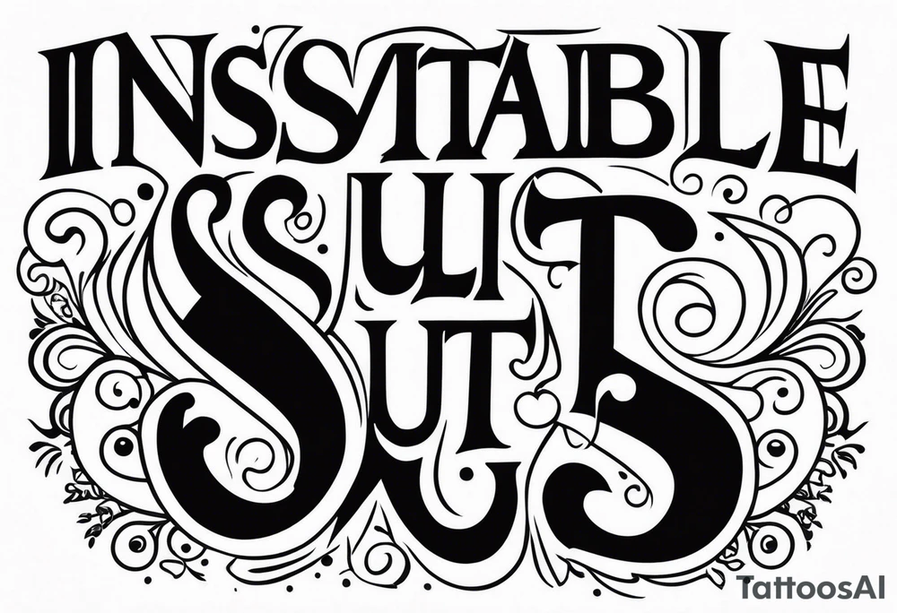 insatiable slut tattoo idea