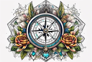 Compass wonderland  dead 
rabbit tattoo idea