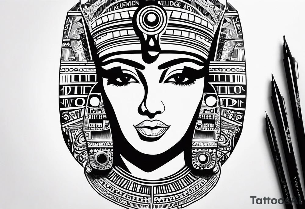 Cleopatra knowledge tattoo idea